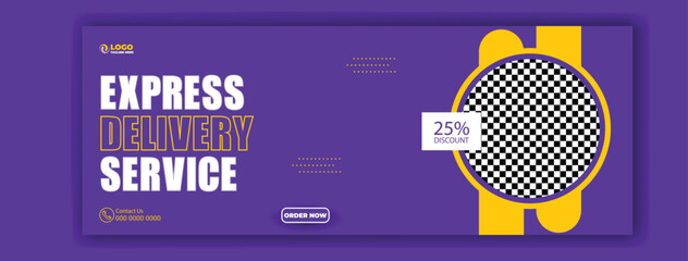 Express laundry service with a happy customer and a 25 discount offer