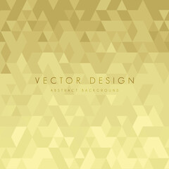 Vector Abstract Background with Gold and Yellow Triangle Mosaic Pattern and a Subtle Gradient