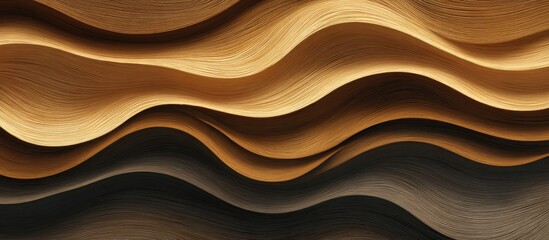Abstract layered waves of warm earth tones