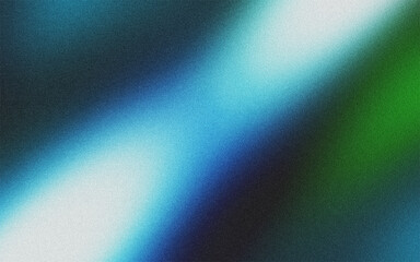 Abstract grainy texture gradient background with smooth blend of blue, green, and white tones, creating modern digital texture for design use