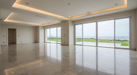 empty room with a window