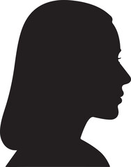 Girl face in silhouette.