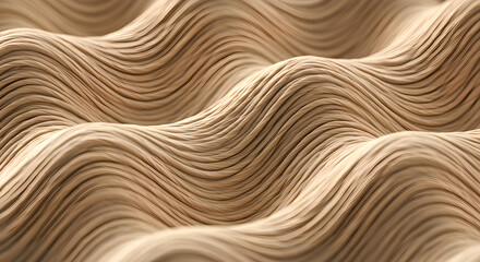 Obraz premium Abstract Wavy Tan Lines Background Texture