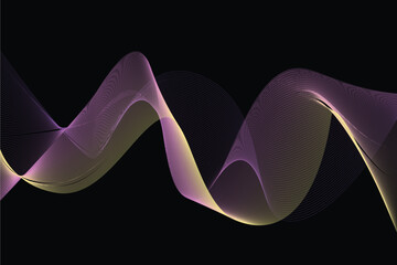 Abstract blended line background neon light color, landing page template.