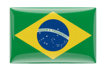 Brazilian flag emblem badge design representing national pride, culture, and heritage for travel and tourism concepts