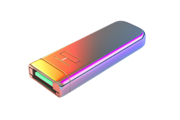 Colorful, futuristic portable battery