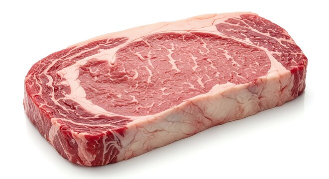 Premium Marbled Ribeye Steak Ready for Grilling or Pan Searing for an Exquisite Meal - Powered by Adobe