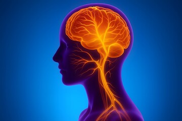 Medical Illustration of a Healthy Brain