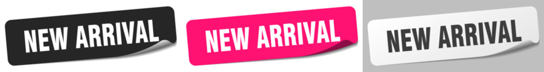 new arrival sticker. new arrival sticker set on white background