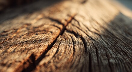 Fototapeta premium Close-up of weathered, textured wood