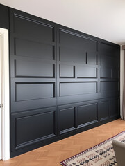 Black Wall Paneling.