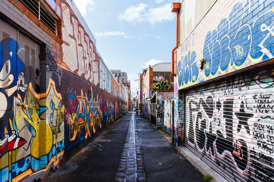 Laneway Grafitti in Fitzroy Melbourne Australia