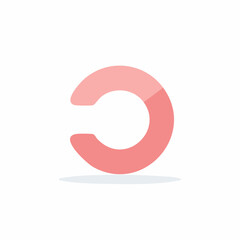 Fototapeta premium Modern abstract geometric circle icon with pastel colors and soft shadow