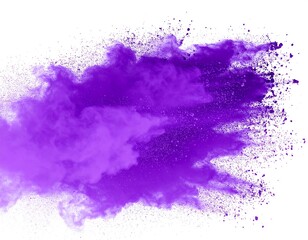 Obraz premium Abstract purple powder explosion on white