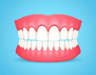 Obraz premium 3D model of a healthy human mouth