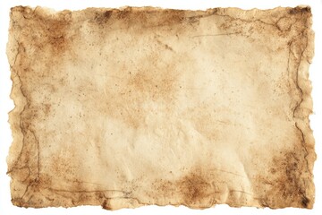 Aged parchment paper with distressed edges