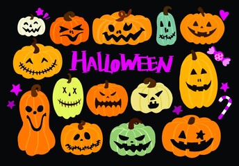 halloween pumpkin set