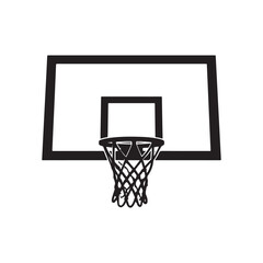 Basketball Hoop Game Line Icon Design