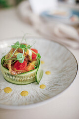 Gourmet Salad with Cherry Tomatoes and Cucumber