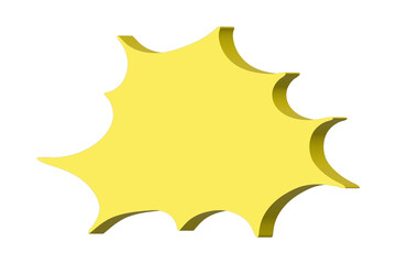 3d speech bubble Blank empty message box Textbox frame for banners, price tags, stickers, design