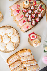 Assorted Pastries and Desserts on Display