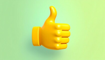 3D thumbs up icon