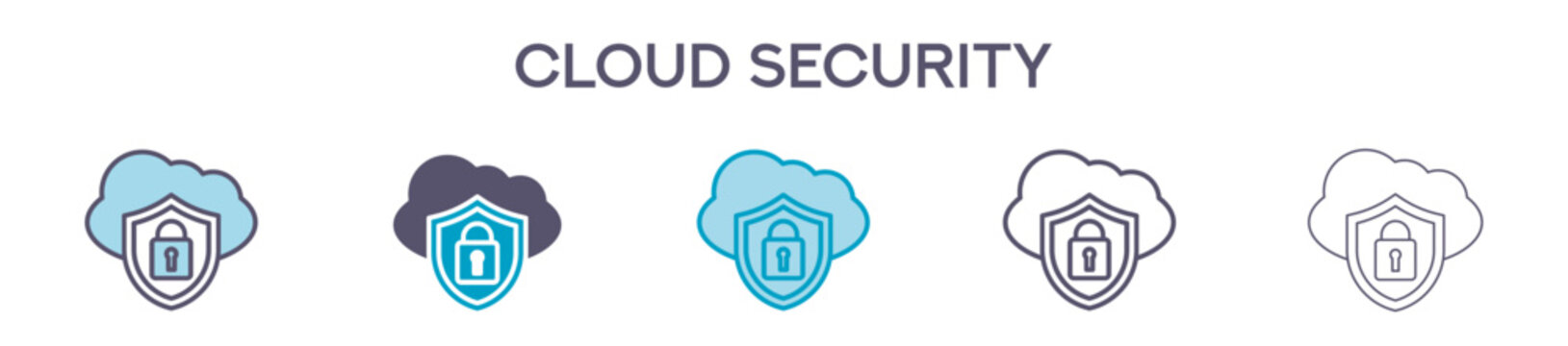 Cloud Sucurity Icon Pack For Graphic Design - Multiple Styles