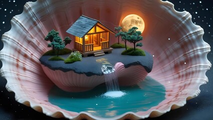 Dreamlike Seashell Sanctuary