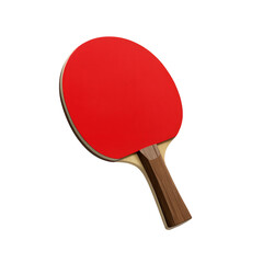 Red Table Tennis Racket Isolated on White Background