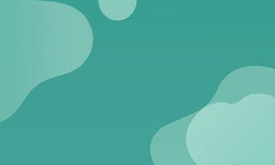 Abstract Teal Fluid Shapes Background with Minimalist Design