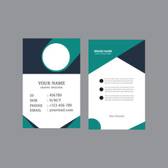 Modern Geometric Corporate ID Card Template