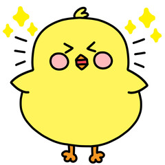 귀여운 병아리 감정표현 일러스트