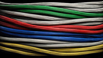clean cable management art shot color coded wires perfectly aligned minimalistic illustration concept scene visual for commercial design use high detail quality stock image illustration concept scene 