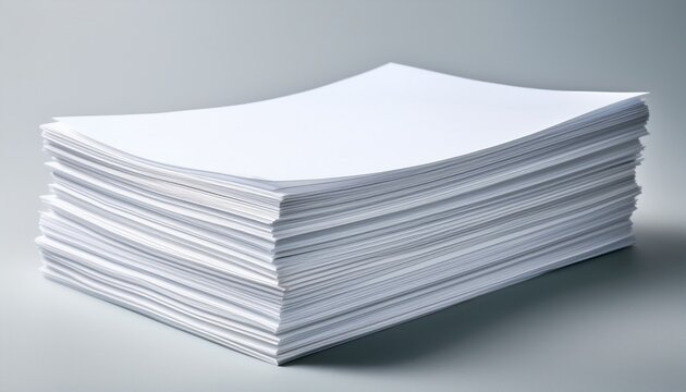 a stack of white paper sheets