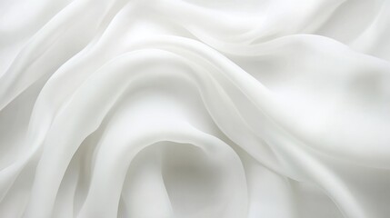 Obraz premium White Silk Textured Fabric: Elegant And Luxurious Design Background Material