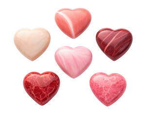 Obraz premium Heart shaped candies isolated on transparent background