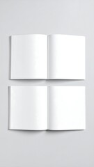 Blank open book mockup