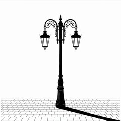 street lamp vector