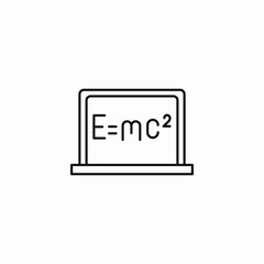blackboard with e=mc² icon sign vector