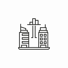 smart city data icon sign vector