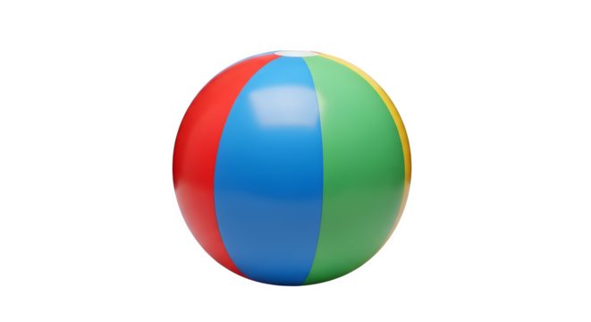 Classic Colorful Inflatable Beach Ball.