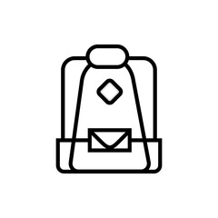 Minimalist Bag line art icon illustration design