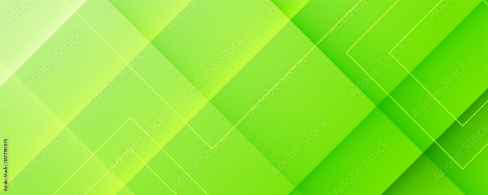 Poster abstract green background with flowing lines and modern design elements