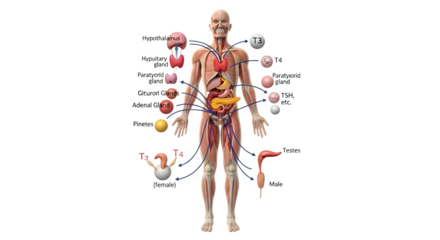 Comprehensive anatomical illustration of the human body showcasing internal organs and systems.