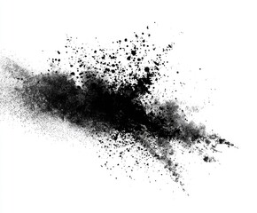 Fototapeta premium Abstract black splatter on white background