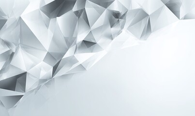 Abstract geometric pattern of light gray, translucent polygons