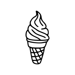 simple hand-drawn ice cream doodle