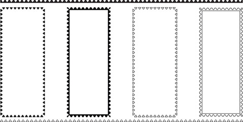 Black and White Frames Patterns – Decorative Geometric Frames and Edges.