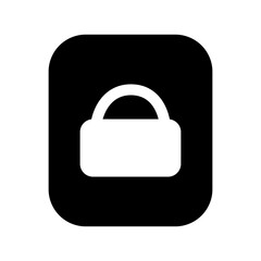 Minimalist lock line art icon illustration design