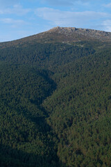Obraz premium The Urbión Peaks mountain range from the Castroviejo rock formation in the Laguna Negra and Urbión Glacial Circus Natural Park. Duruelo de la Sierra, Soria, Castile and León, Spain, Europe